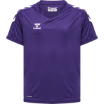 HMLCORE XK Poly Jersey S/S Kids - Acai/White