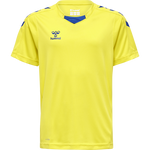 HMLCORE XK Poly Jersey S/S Kids - Blazing Yellow/True Blue