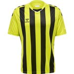 HMLCORE XK Striped Jersey S/S - Lime Popsicle/Black