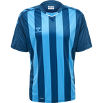 HMLCORE XK Striped Jersey S/S - Blue Coral/Blue Danube