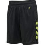 HMLCORE XK Poly Shorts Kids - Black/ Lime Popsicle