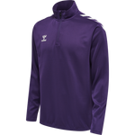 HMLCORE XK Half Zip Poly Sweat - Acai/ White