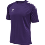 HMLCORE XK Core Poly T-Shirt S/S - Acai/ White