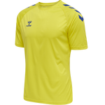 HMLCORE XK Core Poly T-Shirt S/S - Bright Yellow / Blue