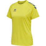HMLCORE XK Core Poly T-Shirt S/S Womens - Bright Yellow/ Blue
