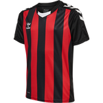 HMLCORE XK Striped Jersey S/S Kids - Red/ Black