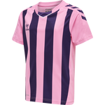 HMLCORE XK STRIPED JERSEY S/S KIDS - Cotton Candy/ Acai
