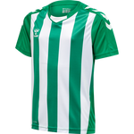 HMLCORE XK Striped Jersey S/S Kids - Jelly Bean/White