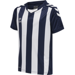 HMLCORE XK Striped Jersey S/S Kids - Marine/White