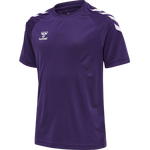 HMLCORE XK Core Poly T-Shirt S/S Kids - Acai/ White