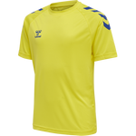 HMLCORE XK Core Poly T-Shirt S/S Kids - Blazing Yellow/ Blue