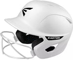 Easton Ghost Matte Fastpitch Batting Helmet with Softball Mask - White