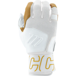 Youth Blacksmith Full Wrap Batting Glove V2 - White/White