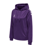 HMLCORE XK Poly Sweat Hoodie Woman - Acai/White