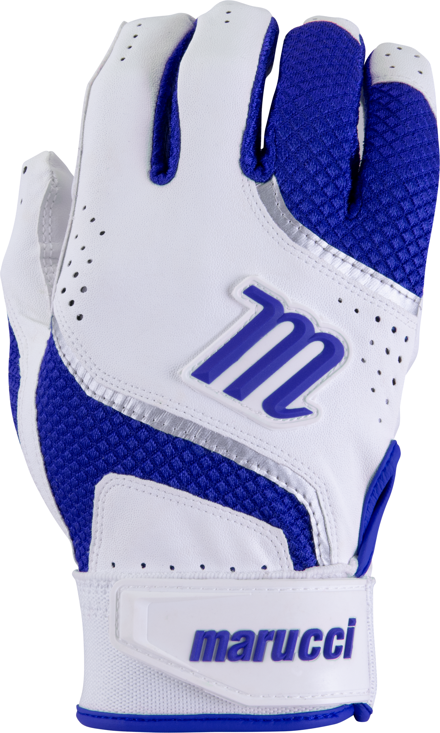 Youth Code Batting Glove - White/Royal