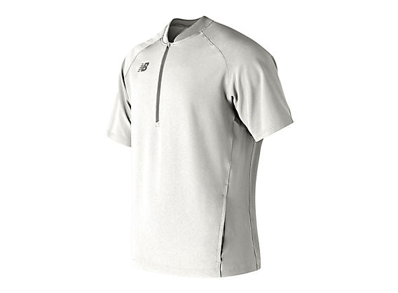 NB Mens Short Sleeve Batting Jacket - White