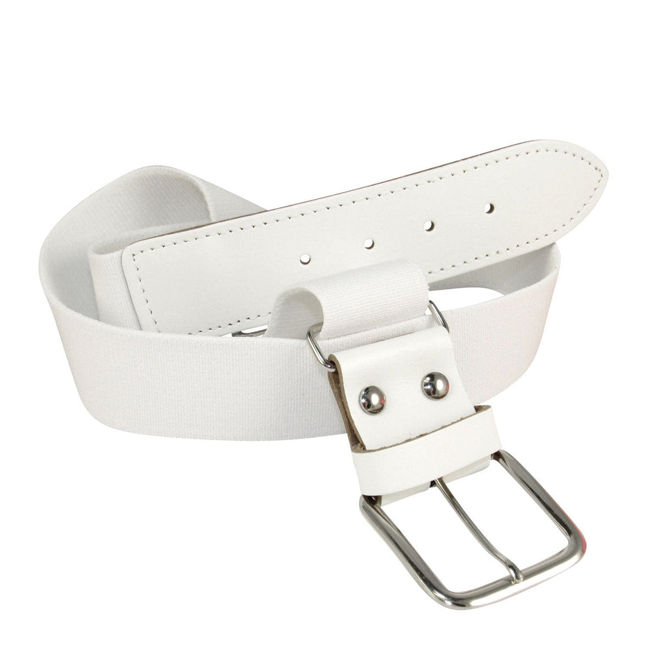 Baseball and Softball Elastic Belt - White