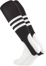 TCK Striped Baseball Stirrups 7 Inch Pattern B - (Black-White)