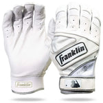 Powerstrap Chrome Batting Gloves - White