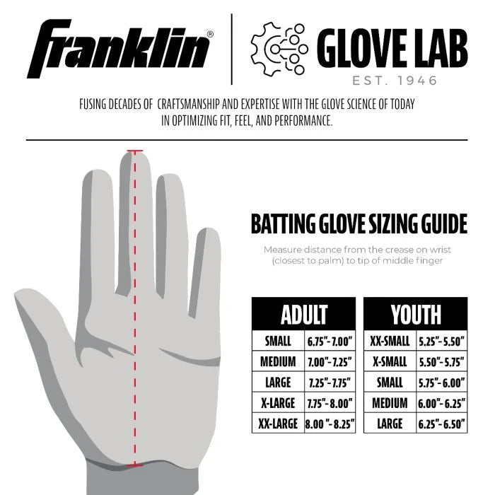 YOUTH 2ND-SKINZ BATTING GLOVES - NAVY/RED