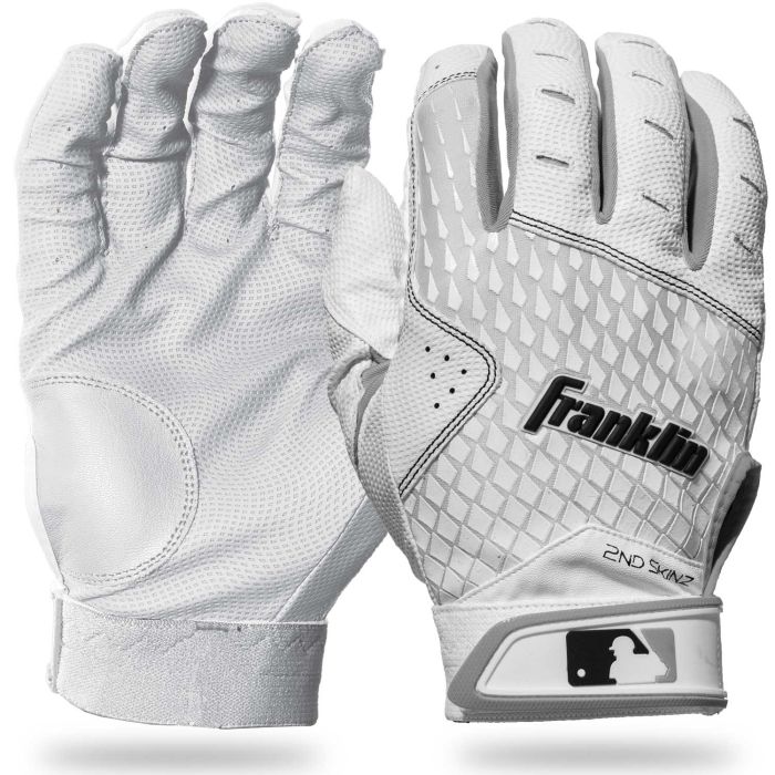 Youth 2nd-Skinz Batting Gloves - White