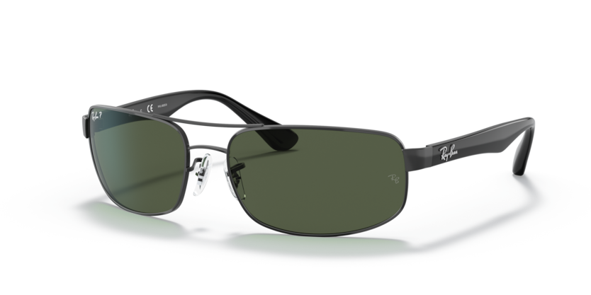 Ray-Ban RB3445 - Gunmetal/Dark Green