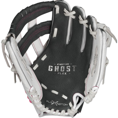 Easton Ghost Flex Youth Series 10-Inch Softball Glove - Grey/White/Pink