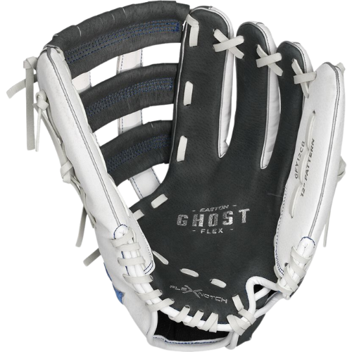 Easton Ghost Flex Youth Series 12-Inch Softball Glove - Grey/White/Carolina Blue