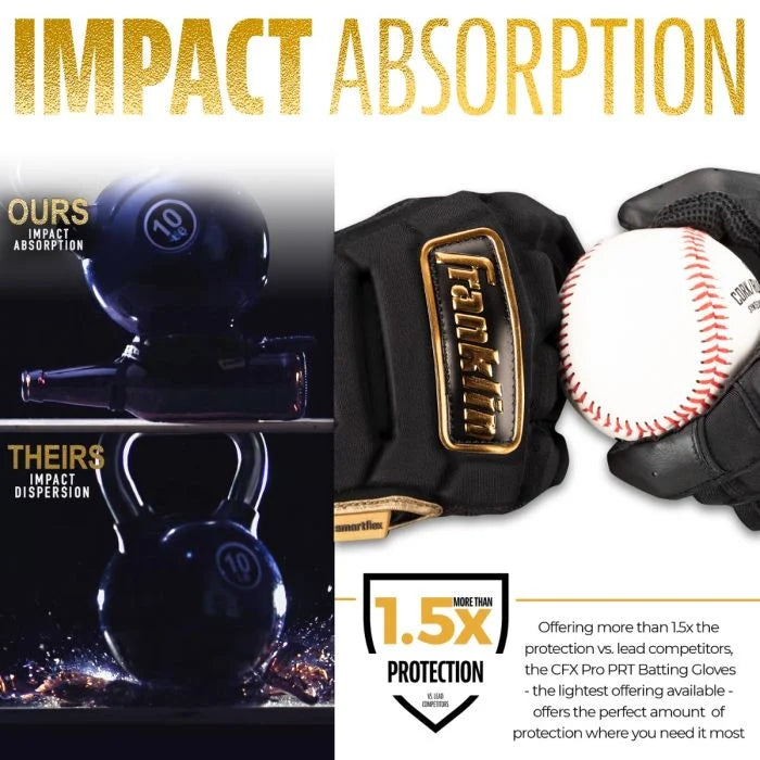 CFX PRT Protective Batting Gloves Black/Gold