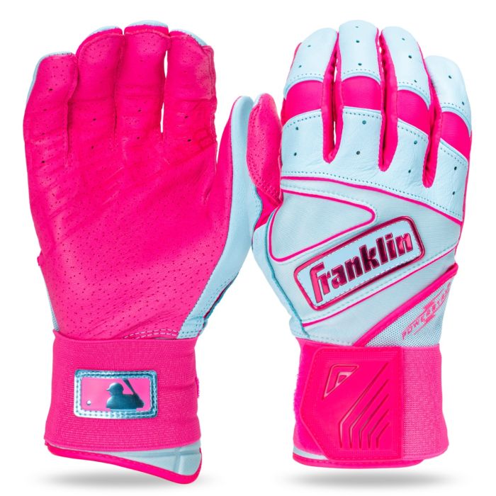Powerstrap® Infinite Batting Gloves - Pink/Carolina Blue