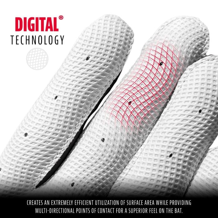 DIGITEK Batting Gloves - Grey/White/Black Digital