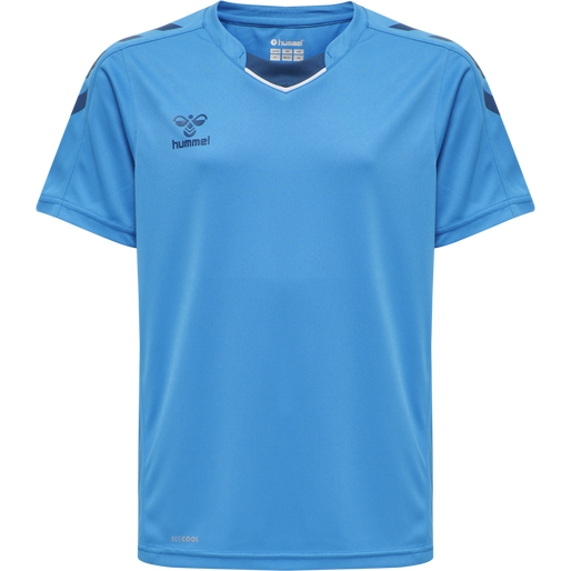 HMLCORE XK Poly Jersey S/S Kids - Blue Danube