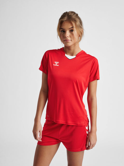 HMLCORE XK Poly Jersey S/S Woman - True Red