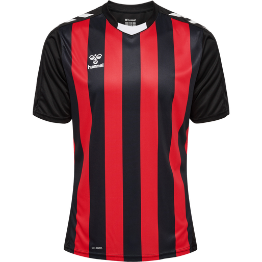HMLCORE XK Striped Jersey S/S - Black/True Red