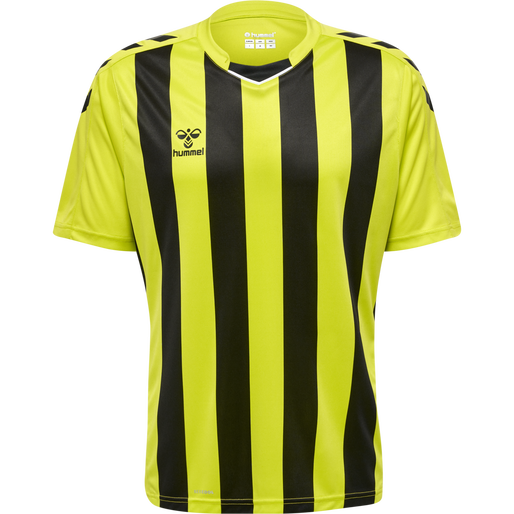 HMLCORE XK Striped Jersey S/S - Lime Popsicle/Black