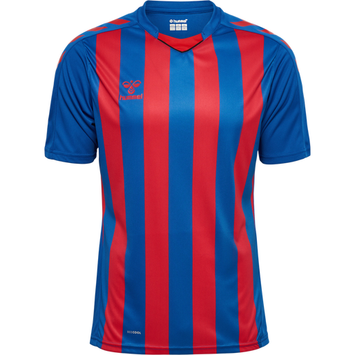 HMLCORE XK Striped Jersey S/S - True Blue/True Red