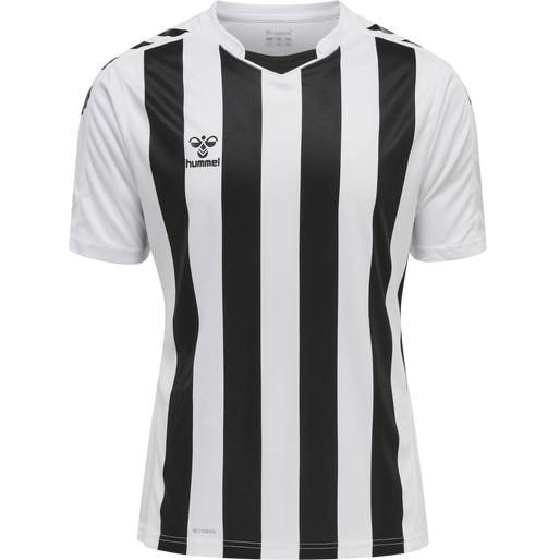 HMLCORE XK Striped Jersey S/S - White/Black