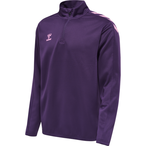 HMLCORE XK HALF ZIP POLY SWEAT - Acai