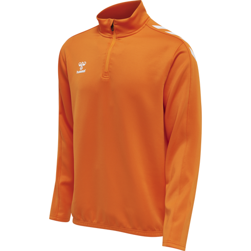 HMLCORE XK Half Zip Poly Sweat - Orange Tiger