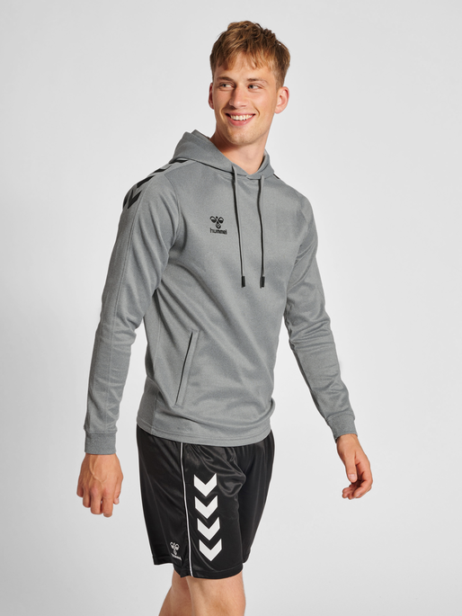 HMLCORE XK POLY SWEAT HOODIE - Grey melange