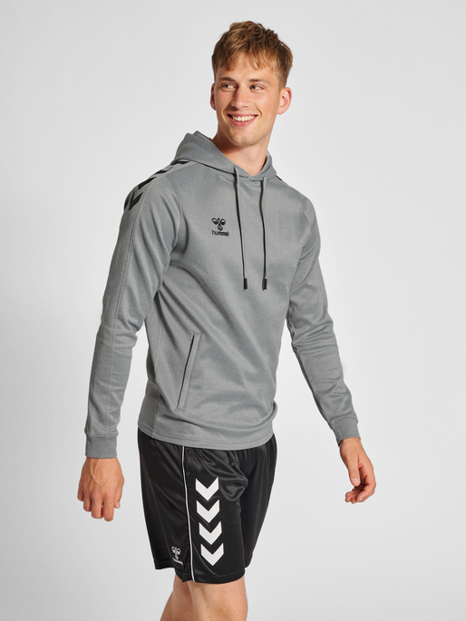 HMLCORE XK Poly Sweat Hoodie - Grey melange