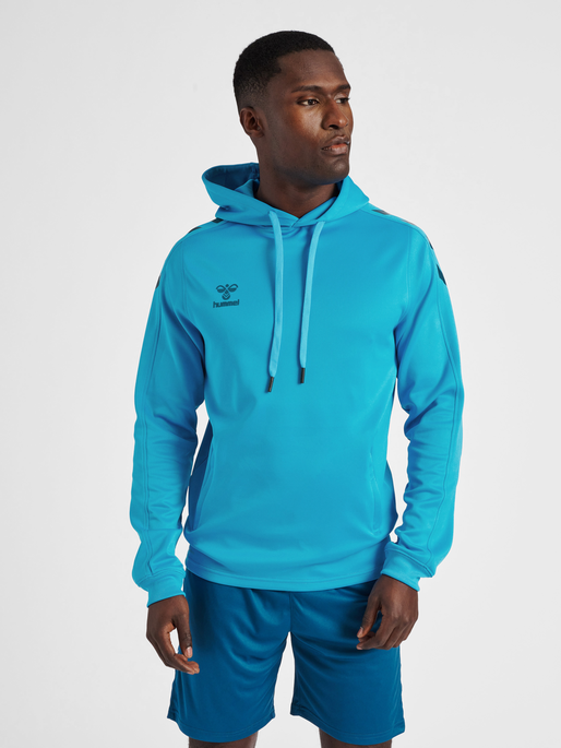 HMLCORE XK POLY SWEAT HOODIE - Blue Danube