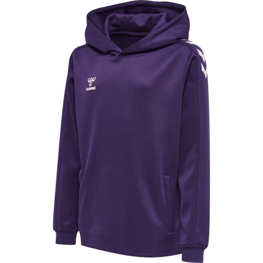 HMLCORE XK Poly Kids Sweat Hoodie - Acai/ White