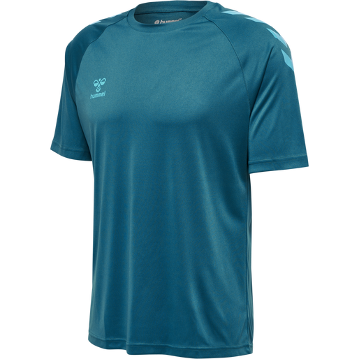 HMLCORE XK Core Poly T-Shirt S/S - Blue Coral