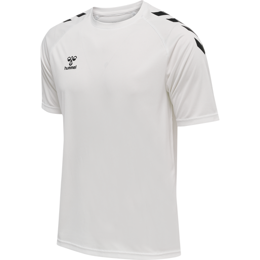 HMLCORE XK Core Poly T-Shirt S/S - White/ Black