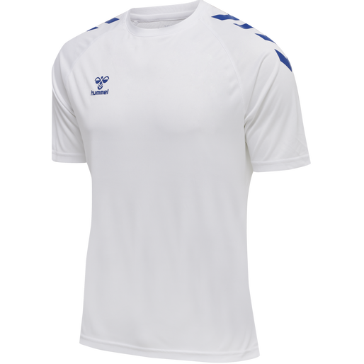 HMLCORE XK Core Poly T-Shirt S/S - White/ True Blue