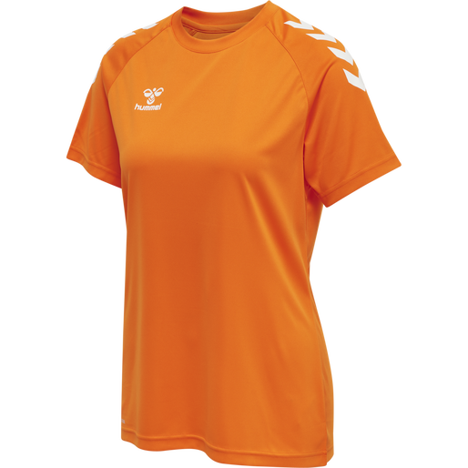 HMLCORE XK Core Poly T-Shirt S/S Womens - Orange Tiger