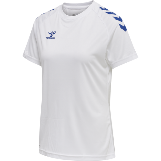 HMLCORE XK Core Poly T-Shirt S/S Woman - White/ True Blue