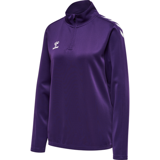 HMLCORE XK HALF ZIP SWEAT WOMAN - Acai/ White