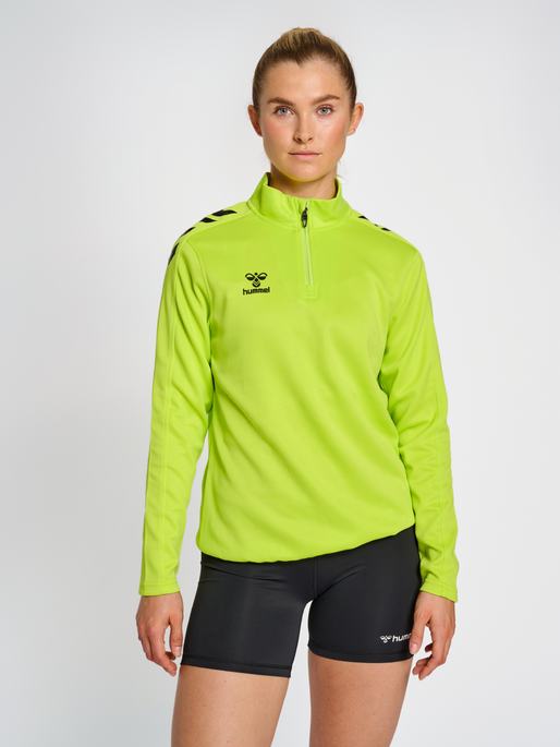 HMLCORE XK HALF ZIP SWEAT WOMAN - Lime Popsicle